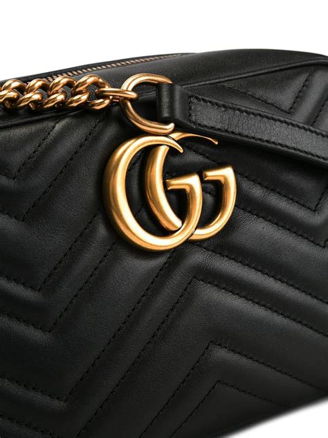 gucci black quilted crossbody|gucci crossbody handbags black.